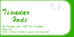 tivadar hodi business card